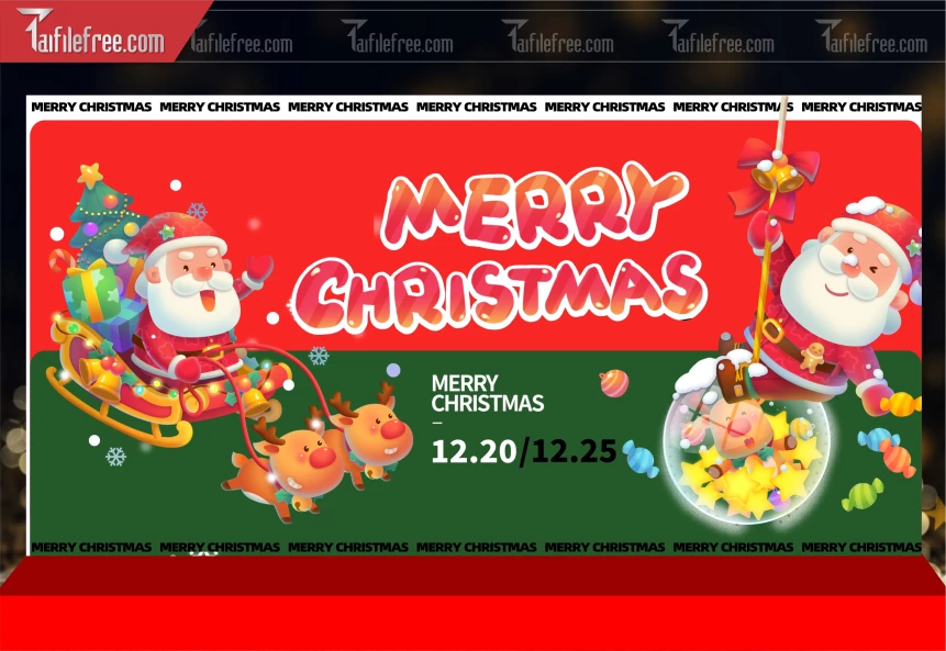 Phông Nền GIáng Sinh - Noel - Phông Nền Merry Christmas GS285