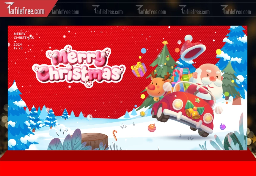 Phông Nền GIáng Sinh - Noel - Phông Nền Merry Christmas GS286