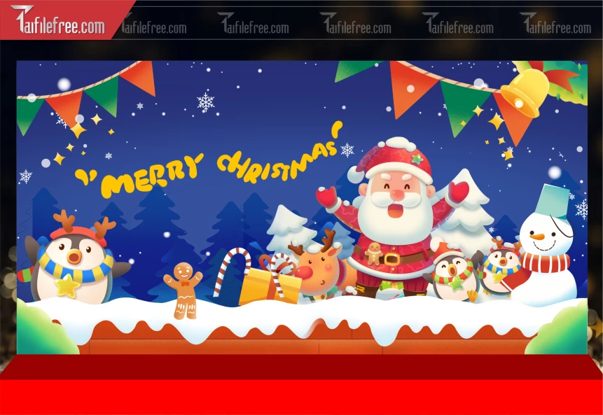 Phông Nền GIáng Sinh - Noel - Phông Nền Merry Christmas GS290
