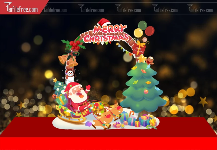 Background GIáng Sinh - Noel - Phông Nền Merry Christmas GS299