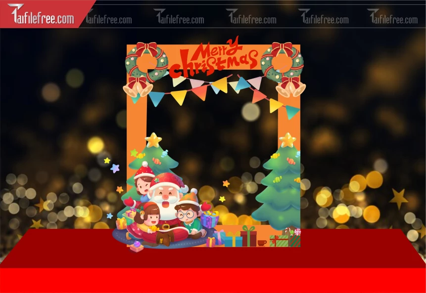 Mẫu Check In GIáng Sinh - Noel - Phông Nền Merry Christmas GS300
