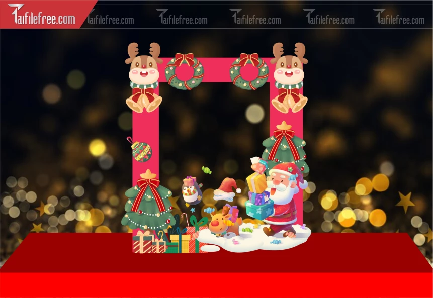 Mẫu Check In GIáng Sinh - Noel - Phông Nền Merry Christmas GS301