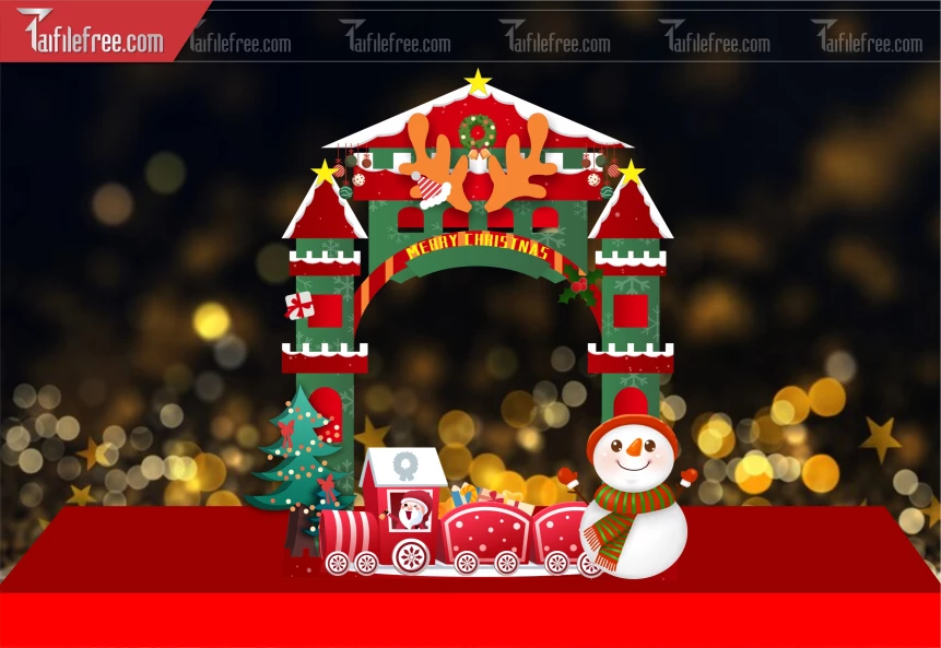 Mẫu Check In GIáng Sinh - Noel - Phông Nền Merry Christmas GS302