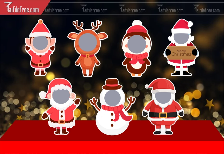 Mẫu Mô hình Trang Trí GIáng Sinh - Noel - Phông Nền Merry Christmas GS303