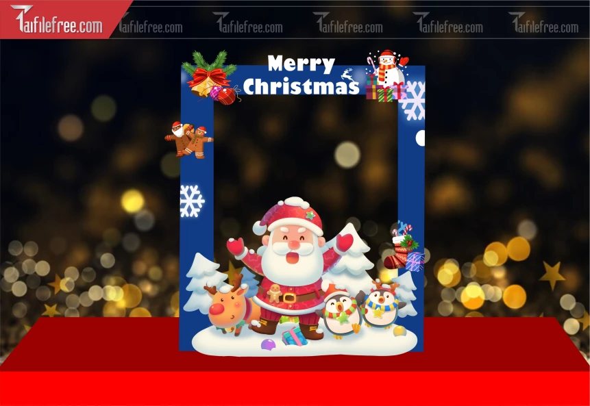 Mẫu Check In GIáng Sinh - Noel - Phông Nền Merry Christmas GS305