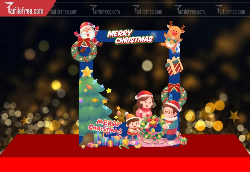 Mẫu Check In GIáng Sinh - Noel - Phông Nền Merry Christmas GS306