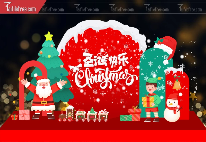 Background GIáng Sinh - Noel - Phông Nền Merry Christmas GS309