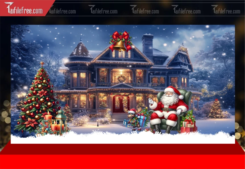 Mẫu Phông Nền GIáng Sinh - Noel - Phông Nền Merry Christmas GS310