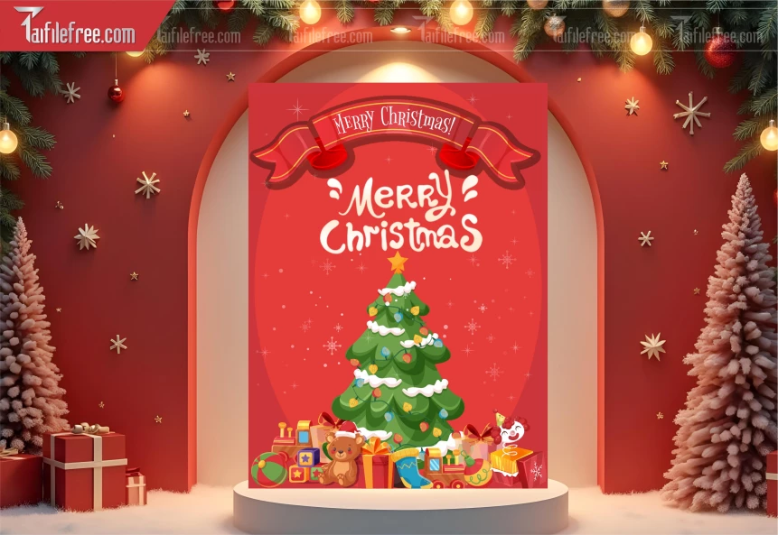 Mẫu Poster GIáng Sinh - Noel - Phông Nền Merry Christmas GS320