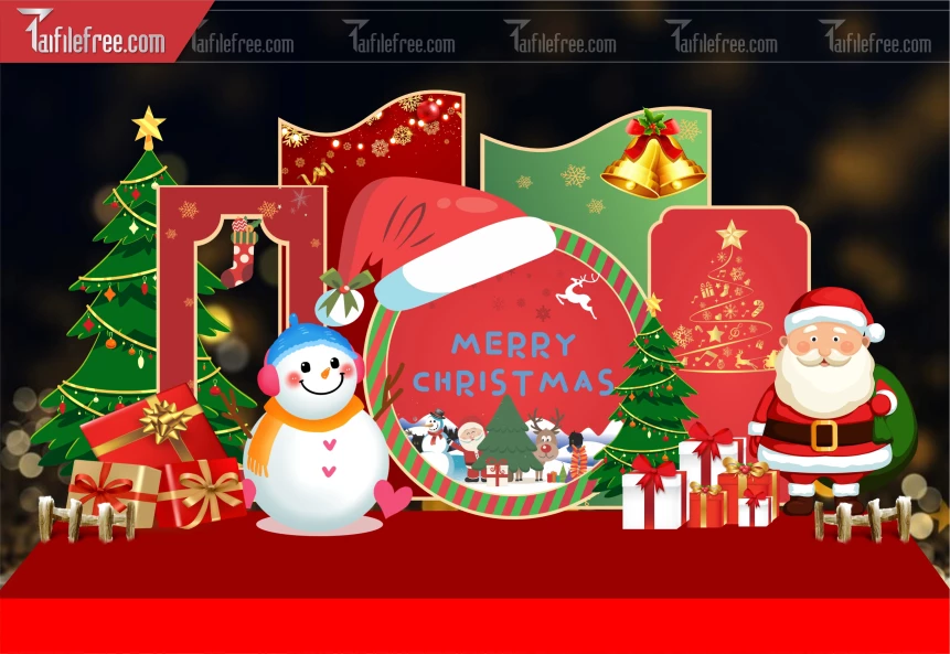 Mẫu Background Poster GIáng Sinh - Noel - Phông Nền Merry Christmas GS324