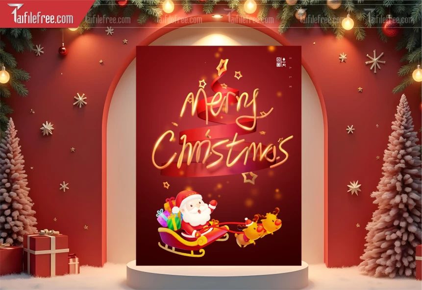 Mẫu Poster GIáng Sinh - Noel - Phông Nền Merry Christmas GS325