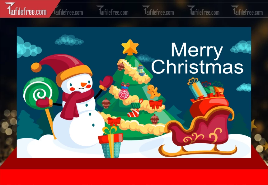 Mẫu Background Poster GIáng Sinh - Noel - Phông Nền Merry Christmas GS326