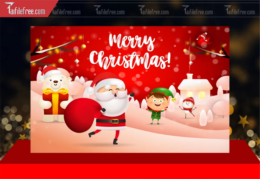 Mẫu Background Poster GIáng Sinh - Noel - Phông Nền Merry Christmas GS328