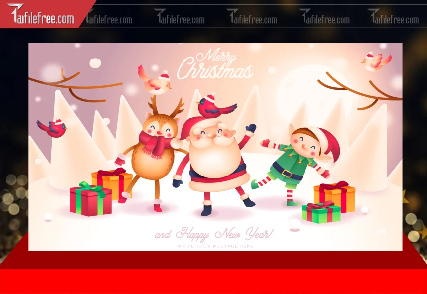 Mẫu Background Poster GIáng Sinh - Noel - Phông Nền Merry Christmas GS329