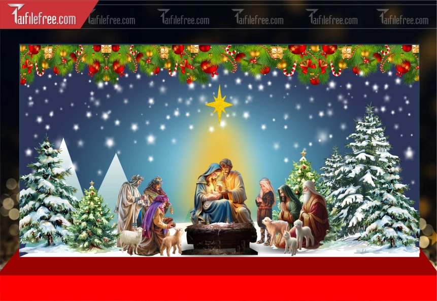 Mẫu Phông Nền GIáng Sinh - Noel - Phông Nền Merry Christmas GS335