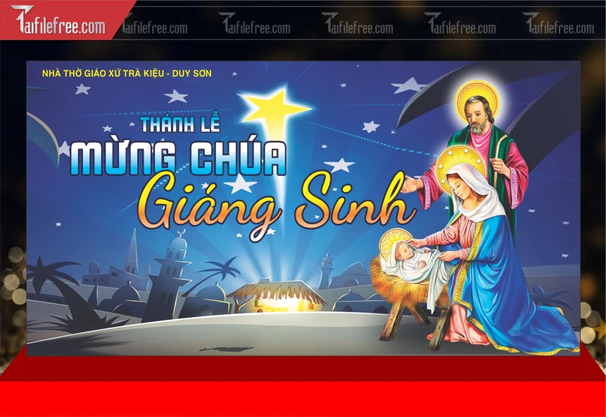 Mẫu Phông Nền GIáng Sinh - Noel - Phông Nền Merry Christmas GS336