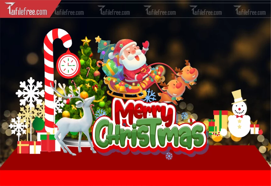 Mẫu Background GIáng Sinh - Noel - Phông Nền Merry Christmas GS339