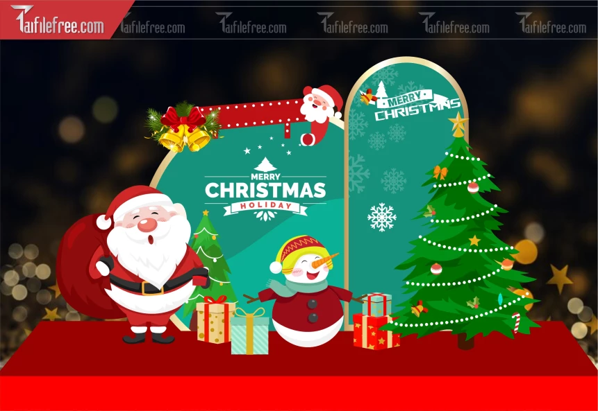 Mẫu Background GIáng Sinh - Noel - Phông Nền Merry Christmas GS343