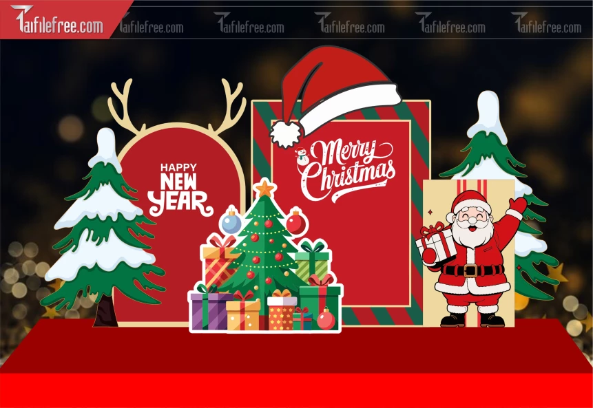 Mẫu Background GIáng Sinh - Noel - Phông Nền Merry Christmas GS348