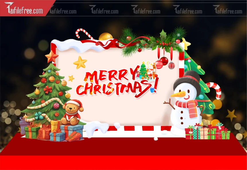 Mẫu Background GIáng Sinh - Noel - Phông Nền Merry Christmas GS349