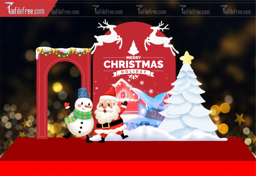 Mẫu Background GIáng Sinh - Noel - Phông Nền Merry Christmas GS350