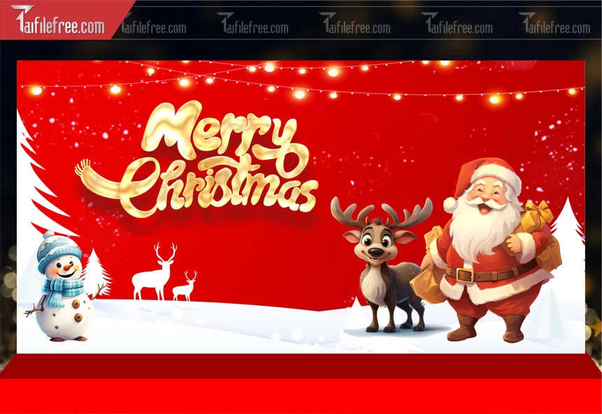 Mẫu Phông Nền GIáng Sinh - Noel - Phông Nền Merry Christmas GS352