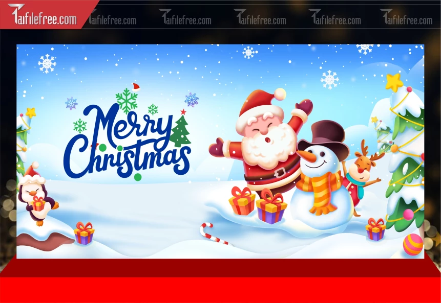 Mẫu Phông Nền GIáng Sinh - Noel - Phông Nền Merry Christmas GS354