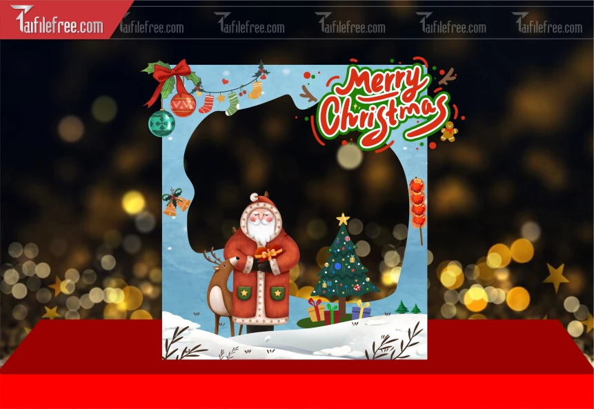 Mẫu Check In GIáng Sinh - Noel - Phông Nền Merry Christmas GS359