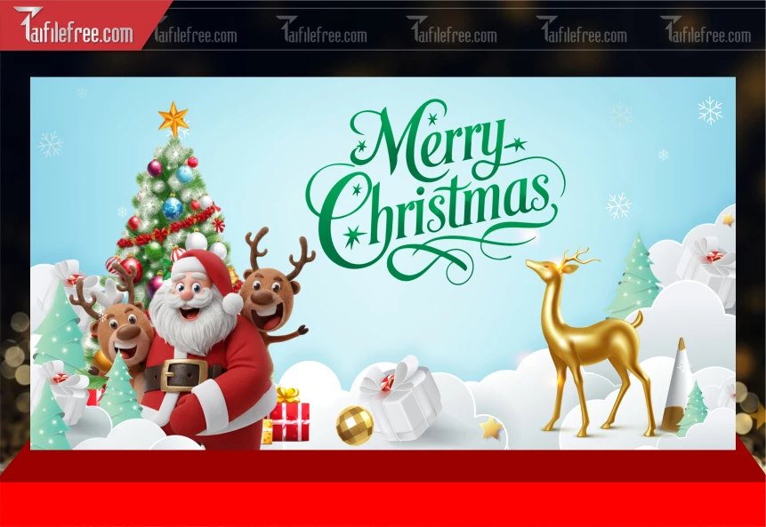 Mẫu Phông Nền GIáng Sinh - Noel - Phông Nền Merry Christmas GS360