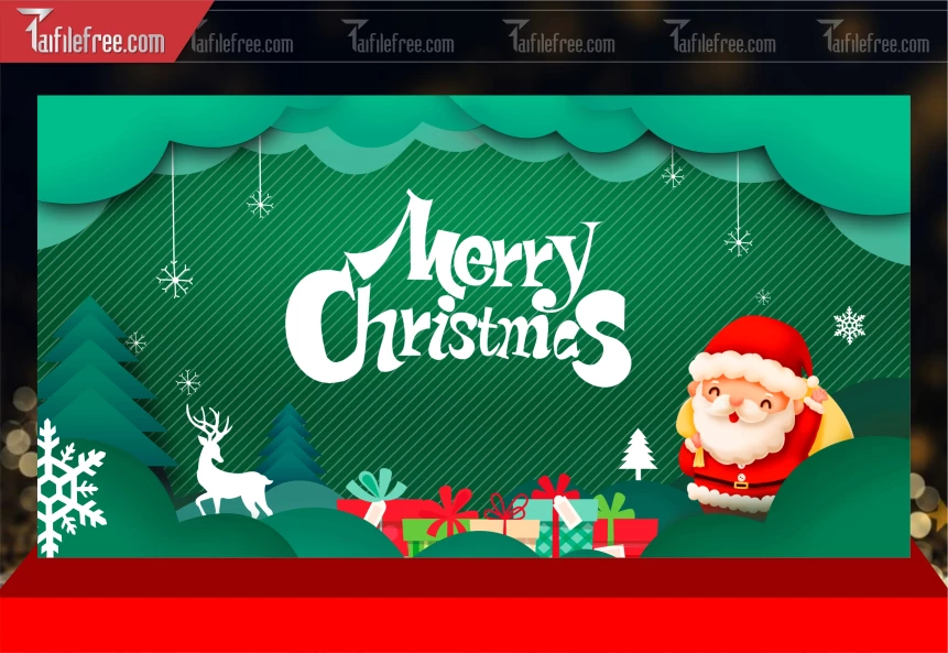 Mẫu Phông Nền GIáng Sinh - Noel - Phông Nền Merry Christmas GS361