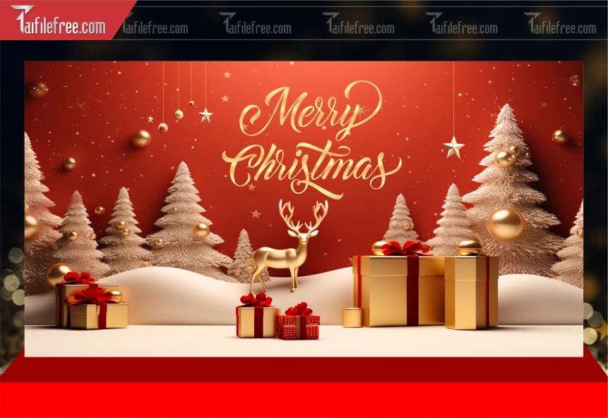 Mẫu Phông Nền GIáng Sinh - Noel - Phông Nền Merry Christmas GS368