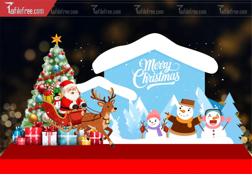 Mẫu Background GIáng Sinh - Noel - Phông Nền Merry Christmas GS372