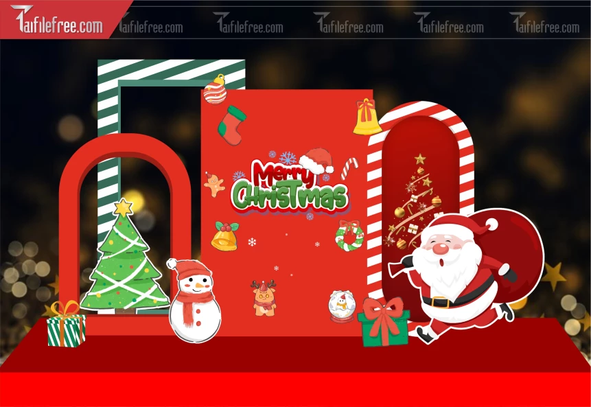 Mẫu Background GIáng Sinh - Noel - Phông Nền Merry Christmas GS373