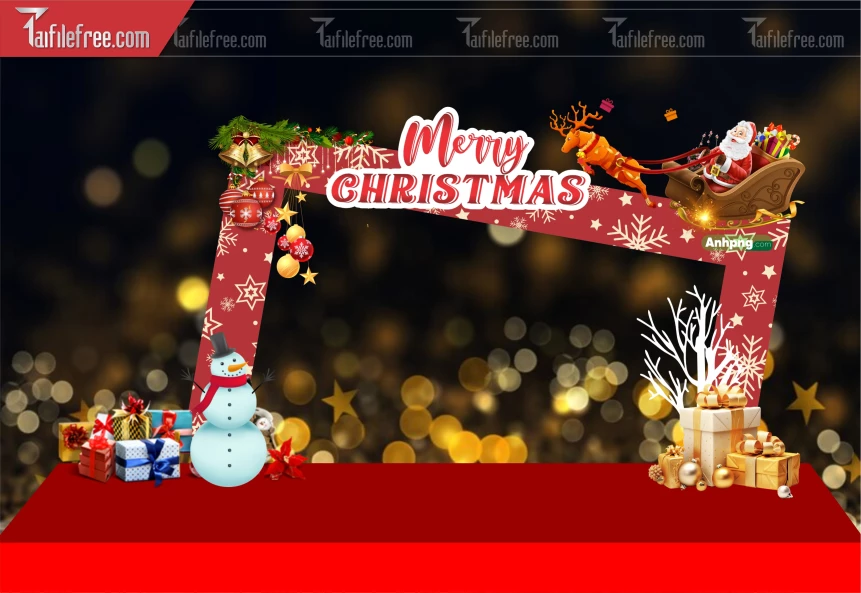 Mẫu Background GIáng Sinh - Noel - Phông Nền Merry Christmas GS374