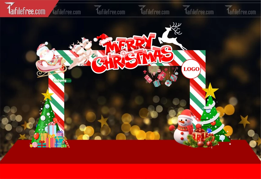Mẫu Background GIáng Sinh - Noel - Phông Nền Merry Christmas GS375
