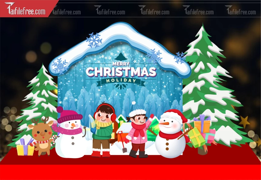 Mẫu Background GIáng Sinh - Noel - Phông Nền Merry Christmas GS376