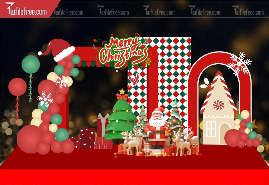 Mẫu Background GIáng Sinh - Noel - Phông Nền Merry Christmas GS378