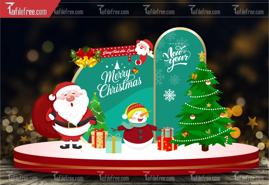 Banner Giáng Sinh - Noel - Backdrop Merry Christmas GS74