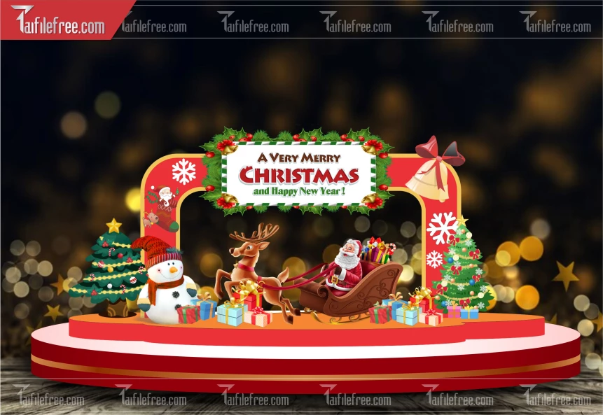 Banner Giáng Sinh - Noel - Backdrop Merry Christmas GS75