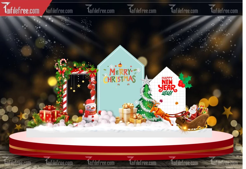 Banner Giáng Sinh - Noel - Backdrop Merry Christmas GS81