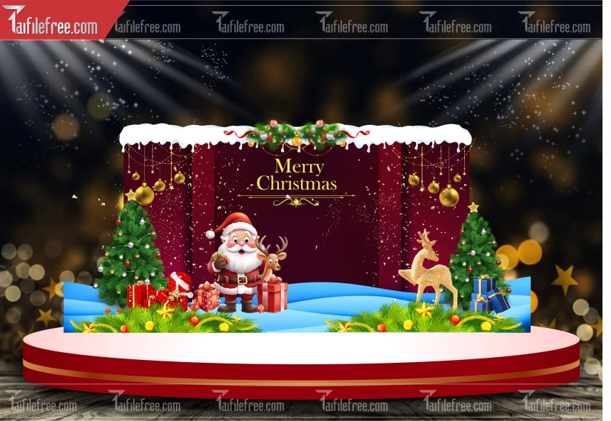 Banner Giáng Sinh - Noel - Backdrop Merry Christmas GS82