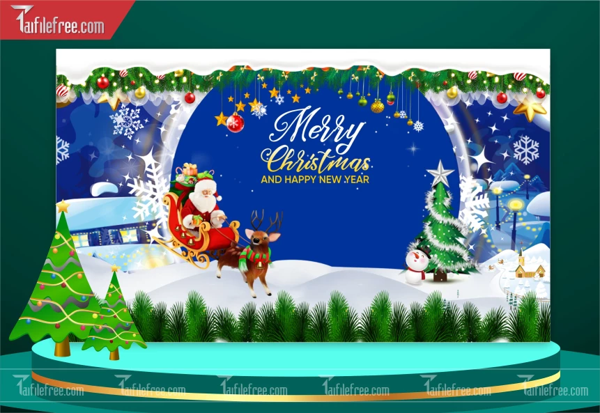 Banner Giáng Sinh - Noel - Phông nền Merry Christmas GS87