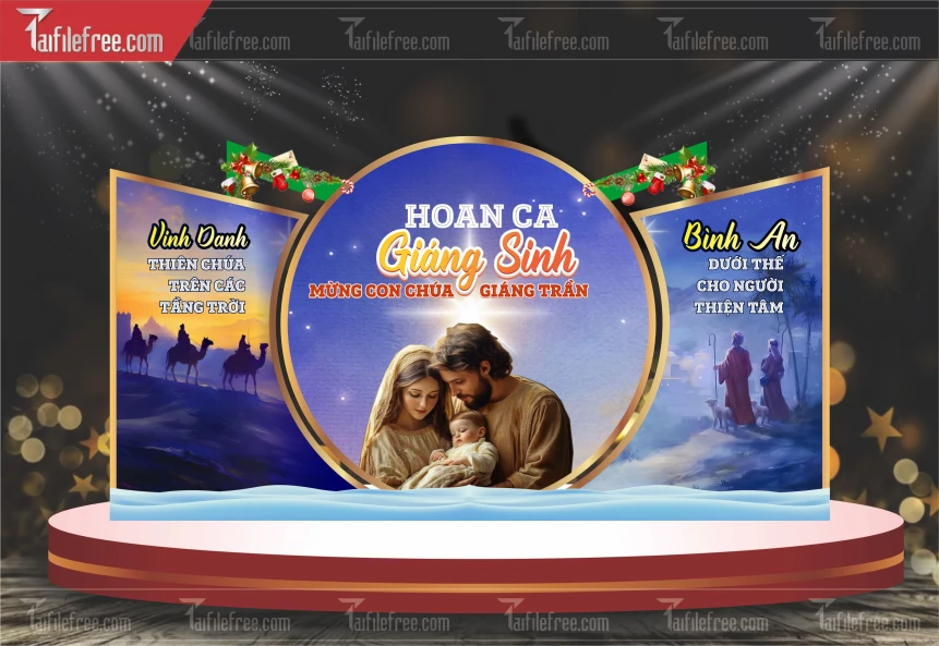 Banner Giáng Sinh - Noel - Background Merry Christmas GS97
