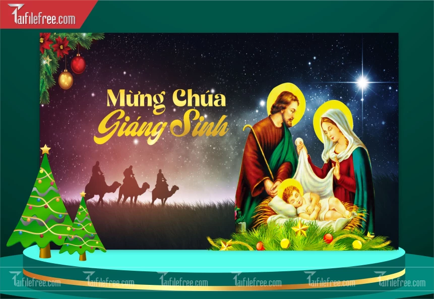 Banner Giáng Sinh - Noel - Background Merry Christmas GS99
