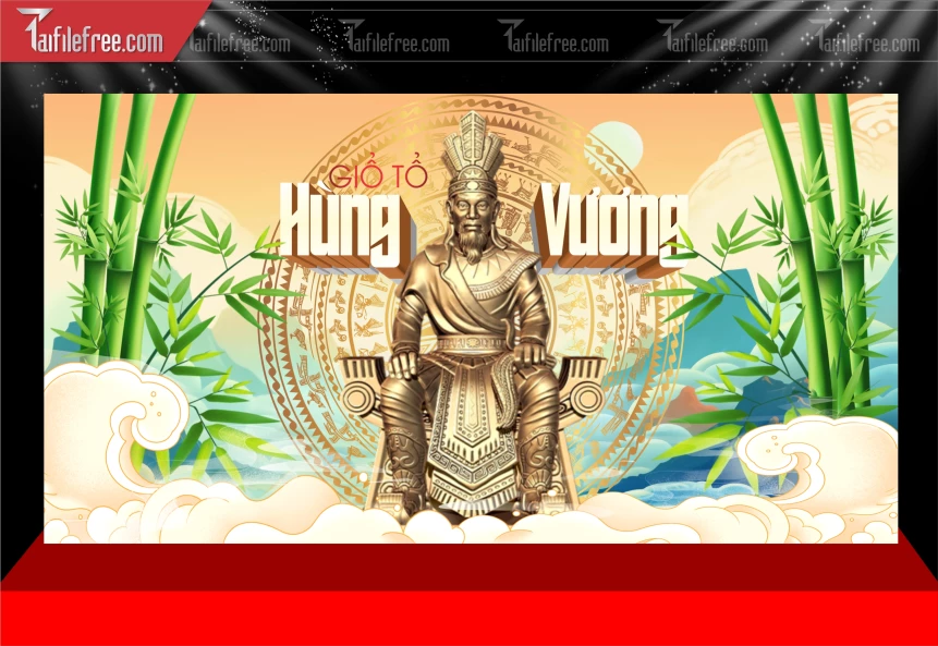 Phông Nền Ngày Giỗ Tổ Hùng Vương GT14