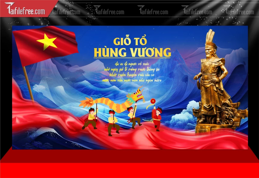Phông Nền Ngày Giỗ Tổ Hùng Vương GT15