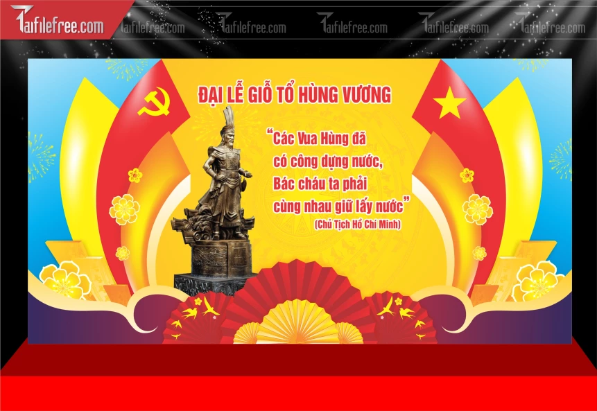 Phông Nền Ngày Giỗ Tổ Hùng Vương GT17