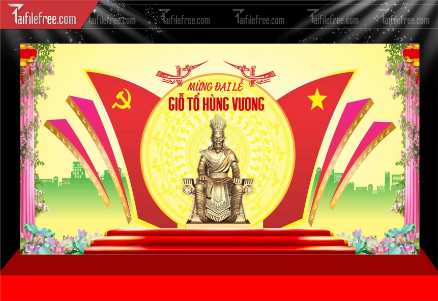 Phông Nền Ngày Giỗ Tổ Hùng Vương GT19