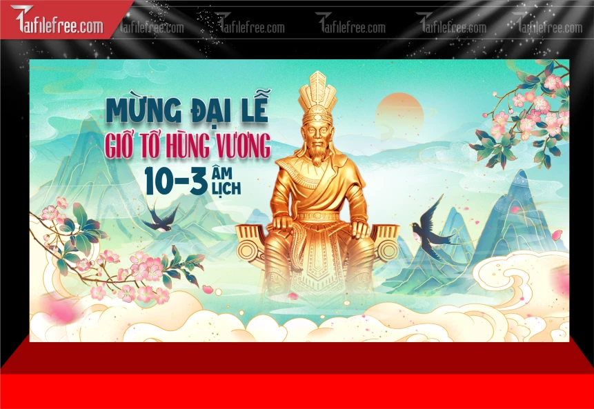 Phông Nền Ngày Giỗ Tổ Hùng Vương GT22