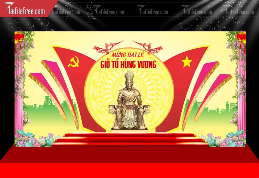 Phông Nền Ngày Giỗ Tổ Hùng Vương GT42